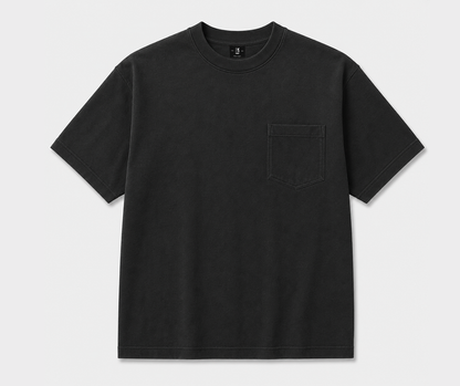 Plain Pocket T-shirt / Steel gray