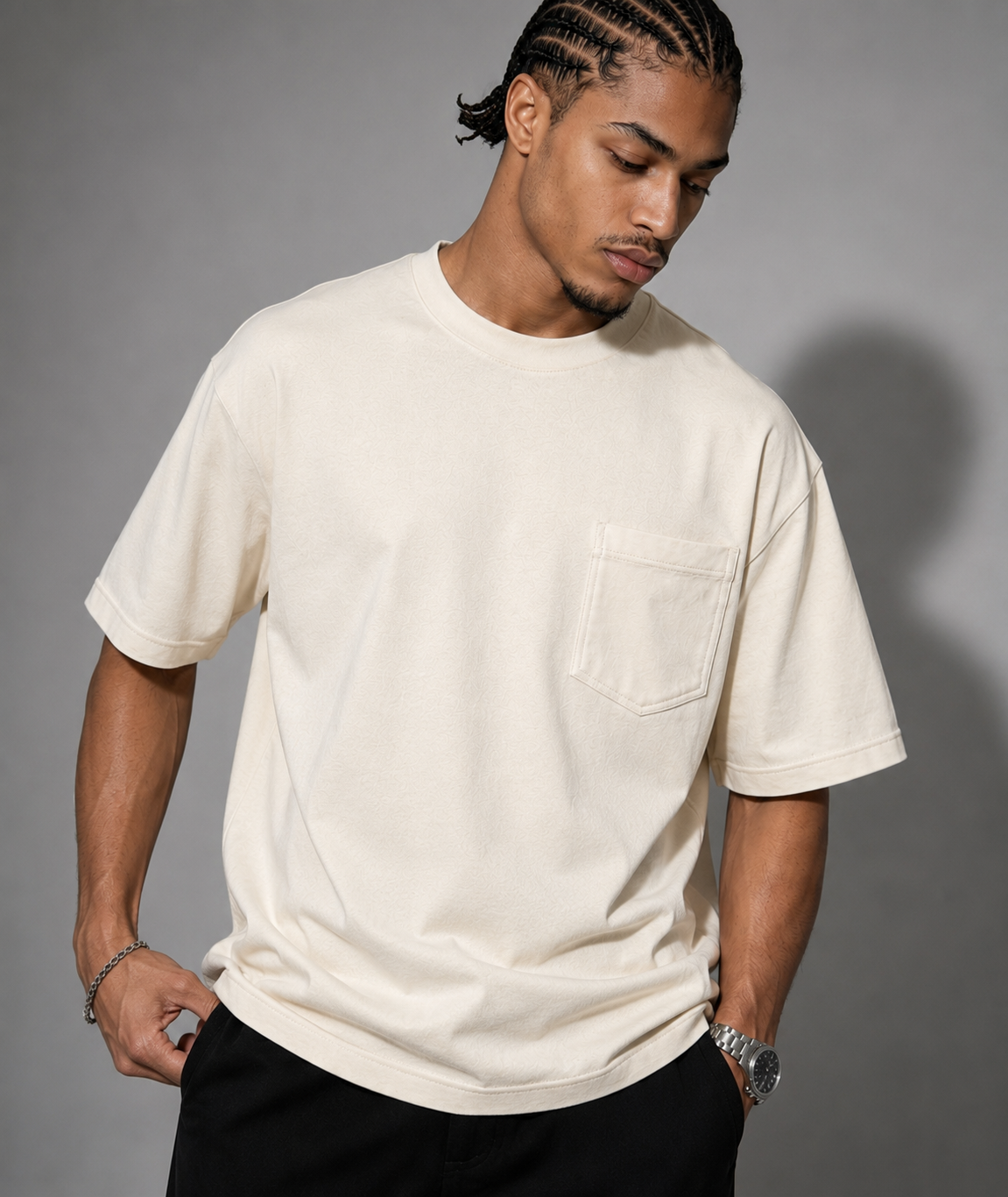 Plain Pocket T-shirt / Off white
