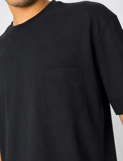 Plain Pocket T-shirt / Black